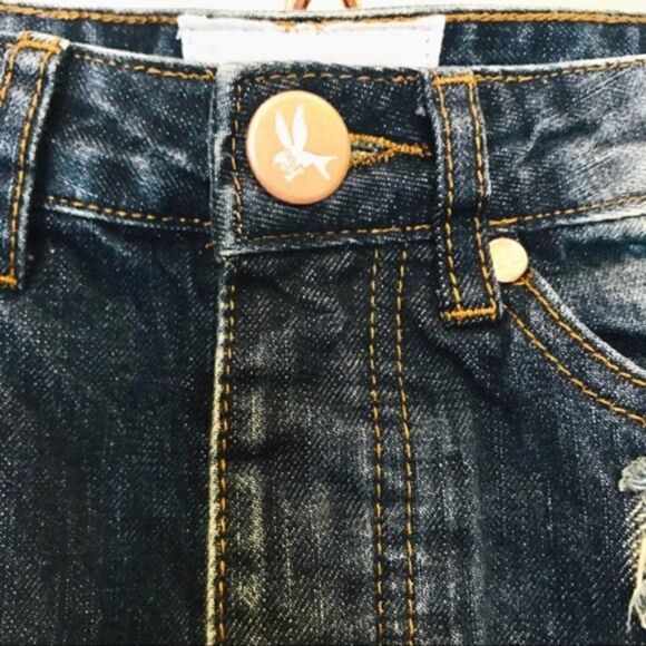 NWOT One Teaspoon 2020 High Rise Denim Midi Skirt 24 - Picture 6 of 8